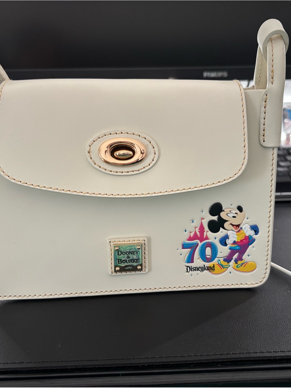 Dooney & Bourke Cream Disneyland 70th Crossbody Bag
